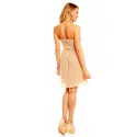 Dámske spoločenské šaty R-1265 béžové - ATTENTIF