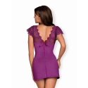 Výnimočná košieľka Moketta chemise purple - Obsessive
