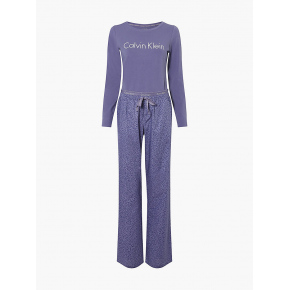 Dámske pyžamo set 000QS6350E - W6L - Čučoriedkové - Calvin Klein