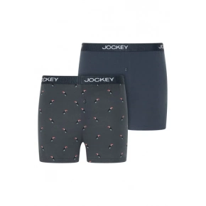 Pánske trenírky 2Pack 305500 B90 tm. modré s potlačou - Jockey
