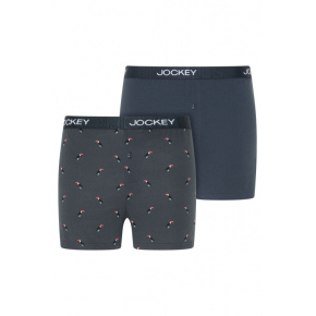 Pánske trenírky 2Pack 305500 B90 tm. modré s potlačou - Jockey