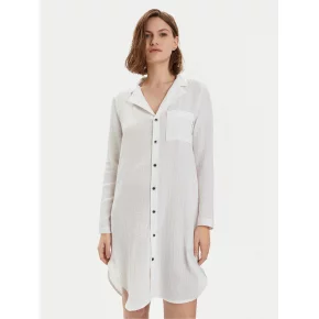 Dámska nočná košeľa 000QS7141E 100 biela - Calvin Klein