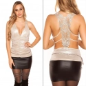 Sexy Partytop s výšivkou - KouCla