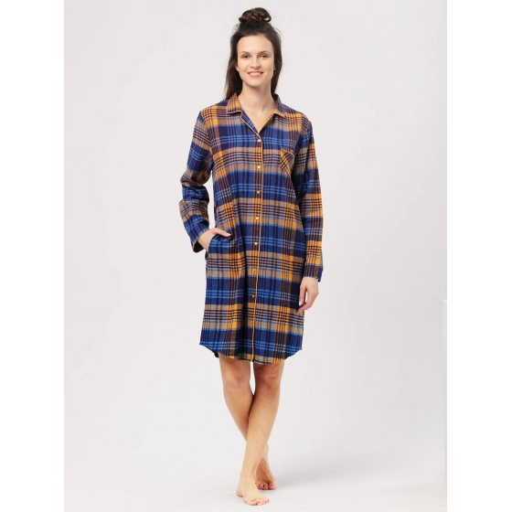 Dámska nočná košeľa Key LND 481 B24 tmavo modrá - Key