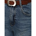 Spodenki damskie jeansowe z paskiem bermudy niebieskie FashionStreet SY0546