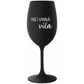 (NE)VINNÁ VÍLA - černá sklenice na víno 350 ml (NE)VINNÁ VÍLA - černá sklenice na víno 350 ml