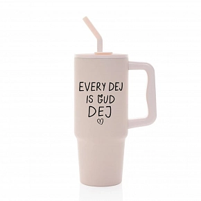 EVERY DEJ IS GUD DEJ - růžový cestovní termohrnek 900 ml  