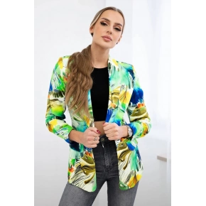 Bavlnené sako s potlačou 5478 zelené - Zentex