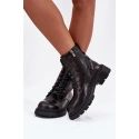 Dámske kožené workery zateplené Big Star SS274452 čierne - BigStar