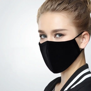 Dvojvrstvová rúška čierna L/XL - Hurt