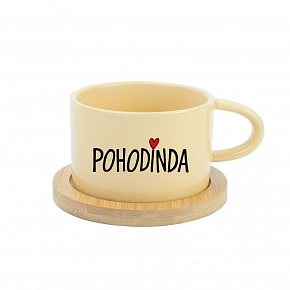 POHODINDA - žlutý hrníček makronka 200 ml