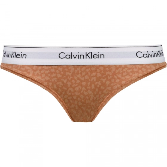 Dámske nohavičky F3787E 796 hnedá/vzor - Calvin Klein