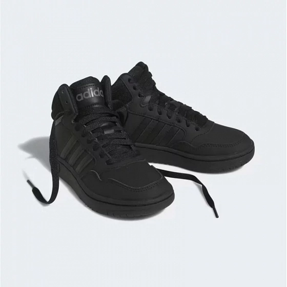 Unisex junior členková obuv Hoops Mid 3.0 K Jr HR0228 Čierna - Adidas