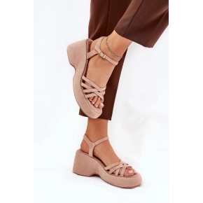 Dámské sandály 1765 světle hnědé - Step in style Dámské sandály 1765 světle hnědé - Step in style
