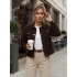 Kurtka damska zamszowa coffee FashionStreet TY5583