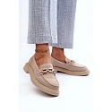 Dámske semišové mokasíny HX52-222 béžové - S.Barski
