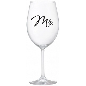 MR. - čirá sklenice na víno 350 ml
