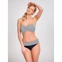 Dámsky spodný diel plaviek Anya Stripe SW0897 Čierno-biela - Panache