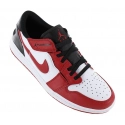 Pánske športové topánky Air Jordan 1 Low FlyEase M DM1206-163 Červeno-biela s čiernou - Nike