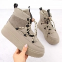 Dámske snehule na platforme WOL280B Béžová - Potocki