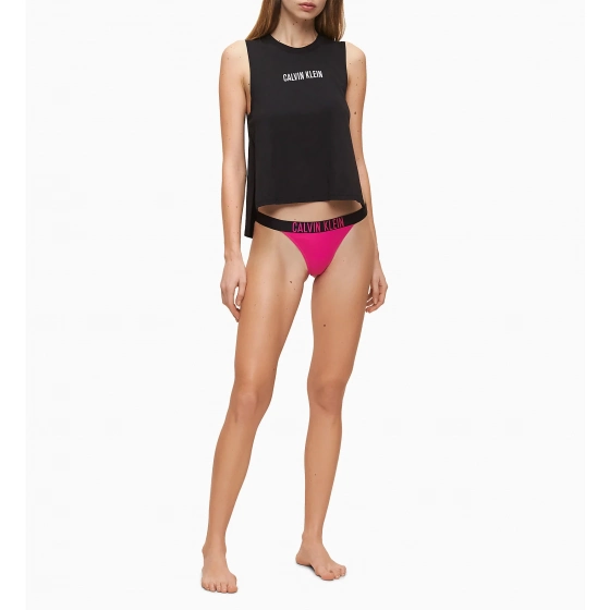 Plážový top KW0KW01009-BEH čierna - Calvin Klein