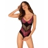 Zmyselné body Rosenty crotchless teddy - Obsessive