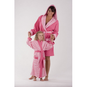 AKCIA - Dievčenský župan Pink stripes 92053002 ružový - Vestis