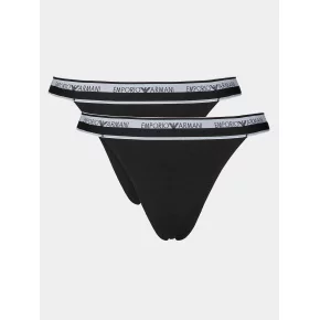 Dámske tangá 2Pack 164522 4R227 00020 čierna - Emporio Armani