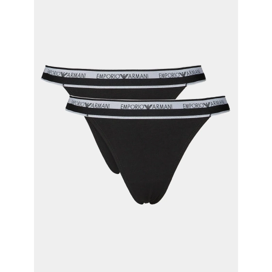 Dámske tangá 2Pack 164522 4R227 00020 čierna - Emporio Armani