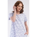 Dámské domácí šaty Nature modro-bílé - Vienetta