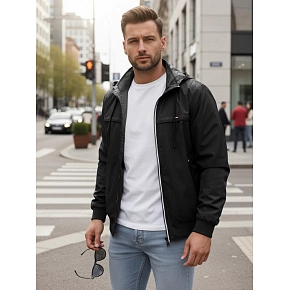 Kurtka męska przejściowa dwustronna czarna FashionStreet TX5135 Kurtka męska przejściowa dwustronna czarna FashionStreet TX5135