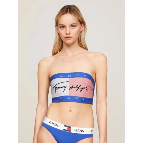 Dámsky top UW0UW05151 C6H modrobiely - Tommy Hilfiger