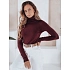 Damski sweter z golfem VANORIA bordow FashionStreet MY2490