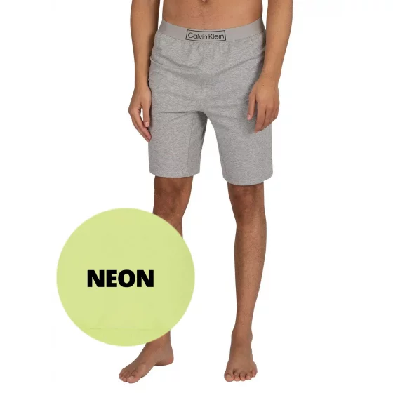 Pánske kraťasy na spanie NM2271E - ZJB Neónovo žltá - Calvin Klein