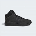 Unisex junior členková obuv Hoops Mid 3.0 K Jr HR0228 Čierna - Adidas