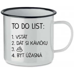 TO DO LIST: BYŤ ÚŽASNÁ - biely plecháčik 350 ml