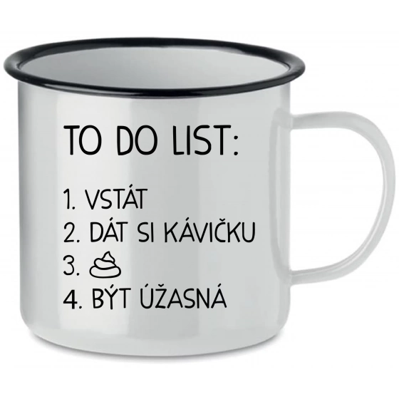 TO DO LIST: BYŤ ÚŽASNÁ - biely plecháčik 350 ml