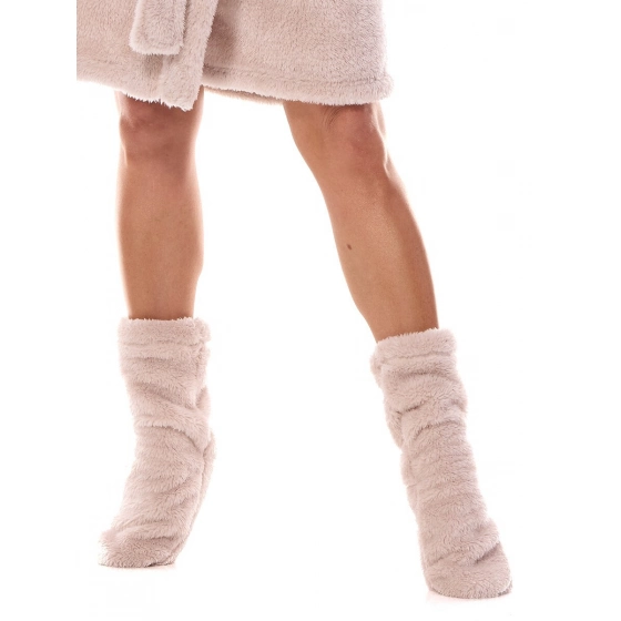 Dámske teplé ponožky 2407 Púder ružová - L&L