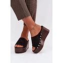 Bota na klínech  DM487 černo-zlaté - Step in style