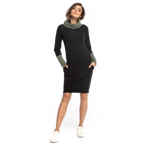 Dámske šaty Tessita T360 7 čierno / khaki - Tessita