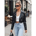 Ramoneska damska skórzana czarna FashionStreet TY5370