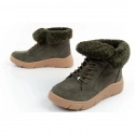 Dámske členkové zateplené topánky F30232 1020 400Tmavo zelená s hnedou - Scholl