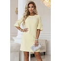 Dámske šaty 217-12 NEVA pastelovo žlté - Numoco