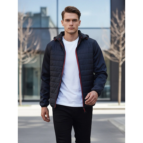 Kurtka męska przejściowa pikowana granatowa FashionStreet TX4401