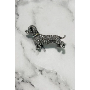 Okrasná brošňa Pes A-2-21-6 Strieborná farba - Fashion Jewelry Okrasná brošňa Pes A-2-21-6 Strieborná farba - Fashion Jewelry