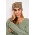 Čiapka s fleecom Paulina K227 khaki - Oliwier