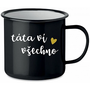 TÁTA VÍ VŠECHNO - černý plecháček 350 ml