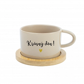 KRÁSNÝ DEN! - krémový hrníček makronka 200 ml