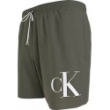 Pánske plavky MEDIUM DRAWSTRING KM0KM01003 LDY olivovo zelené - Calvin Klein