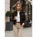 Kurtka damska zamszowa coffee FashionStreet TY5583